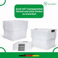 Novaliv Aufbewahrungsbox mit Deckel 27L Anthrazit Nestbar...