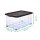 Novaliv Aufbewahrungsbox mit Deckel Groß 55L Anthrazit Nestbar stapelbare Plastikbox mit Clipverschluss Eurobox mit Deckel BPA-frei 61x40x32,5 cm