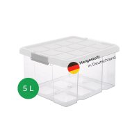 Novaliv Aufbewahrungsbox mit Deckel 5L transparente...