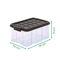 Novaliv 7 tlg Sparset Aufbewahrungsboxen mit Deckel Transparent 1x45L + 2x 15L + 2x 5L + 2x 2L Nestbar stapelbar Clipverschluss Rollboxen BPA-frei
