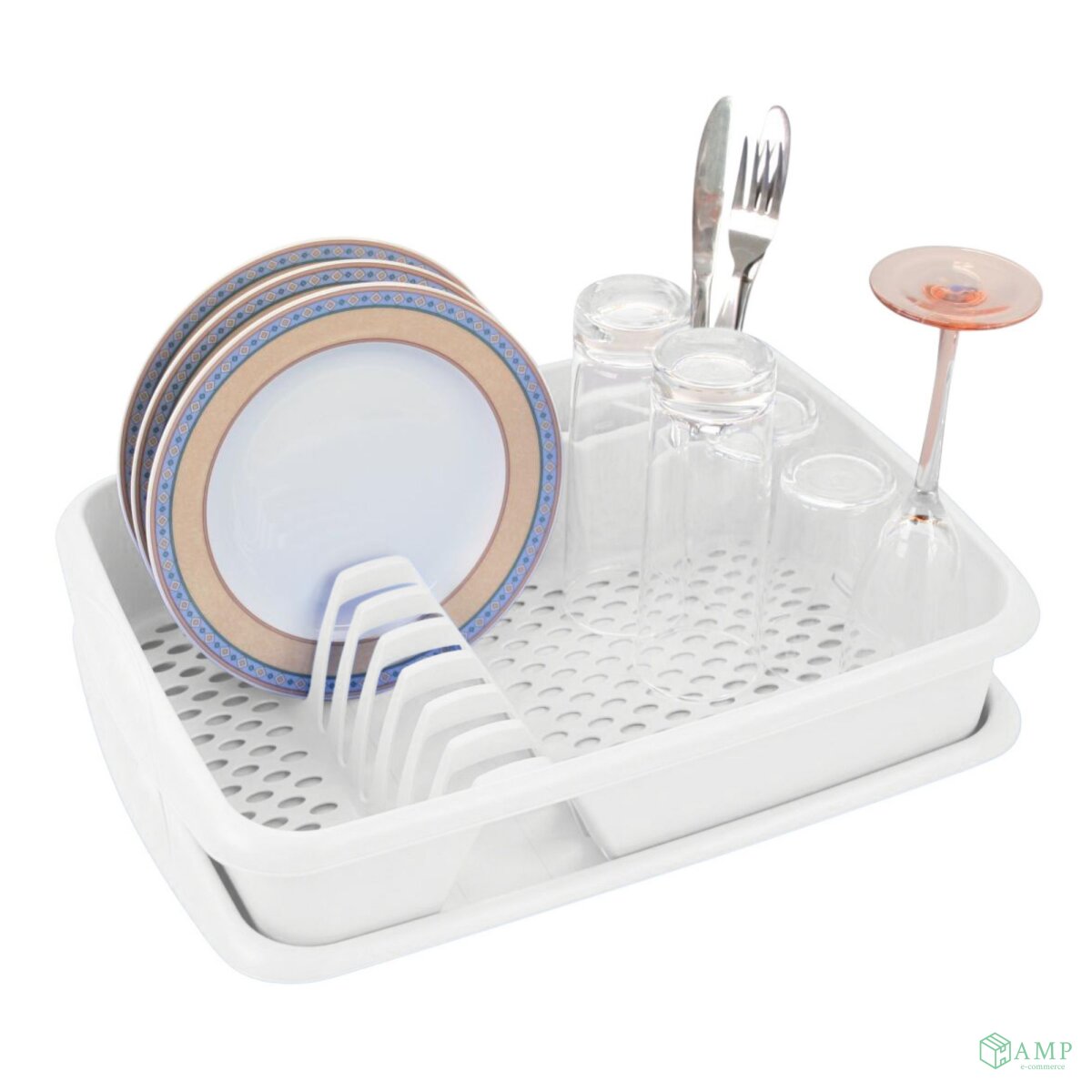 Novaliv Geschirrabtropfgestell mit Abtropfschale WEISS 40 x 30 cm – A, 15,67 €
