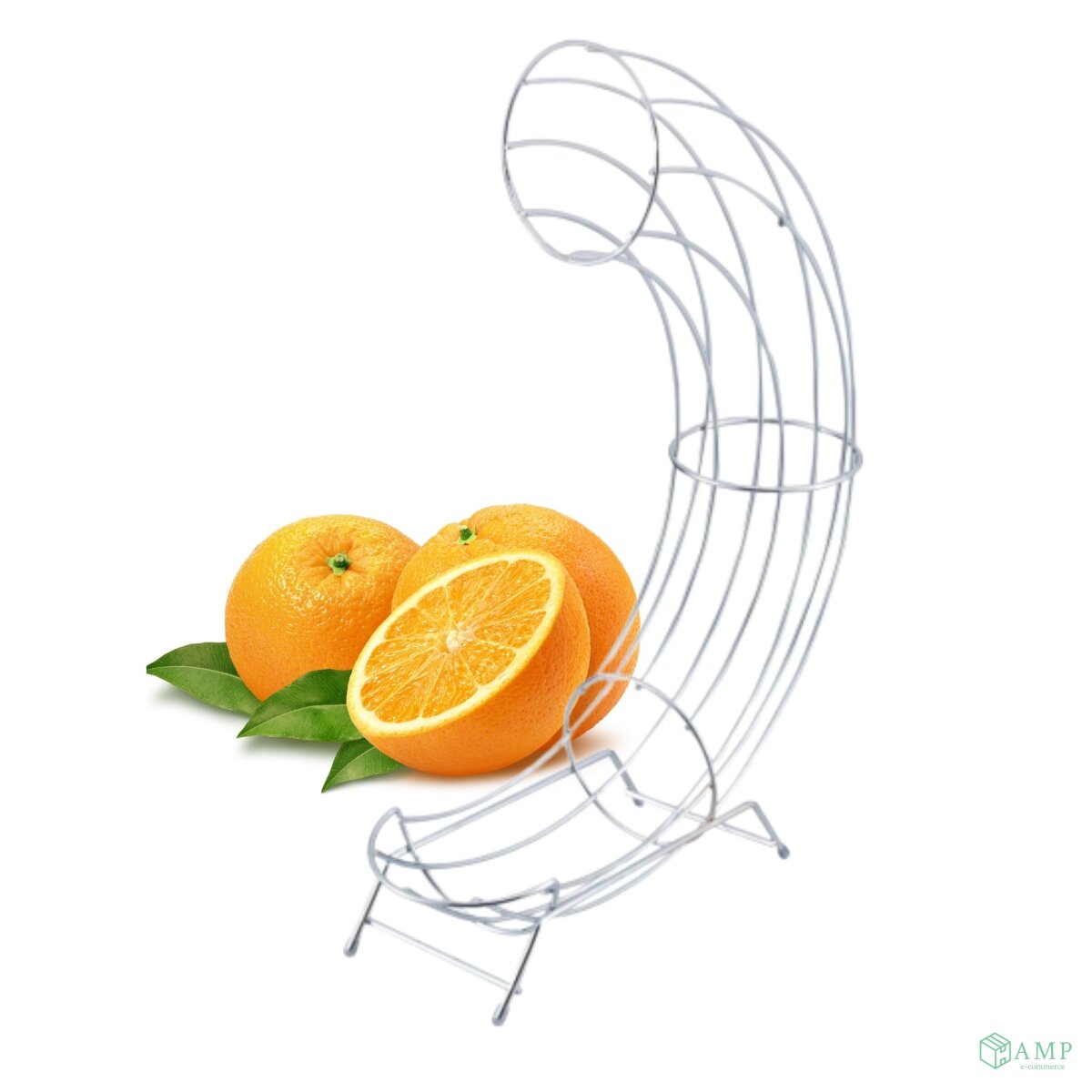 Novaliv 1x Orangenhalter Orangenspender 9x44x32cm aus verchromtem Sta, 17,57 €