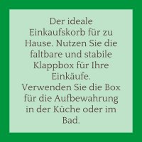 Novaliv Klappbox Blau - 16L Faltkorb mit Henkeln - Vielseitiger Einkaufskorb - Praktische Aufbewahrungsbox