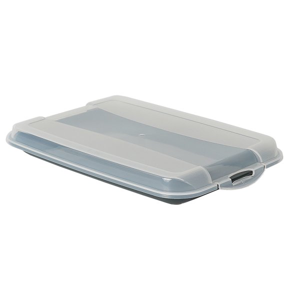 Novaliv Anthrazit Premium Aufschnittbox mit Transparentem Deckel, Frischhaltedosen für Wurst & Käse Maße 25x17x3 cm Kühlschrank Organizer Knäckebrotbox Wohnung must-have Küchen Gadgets