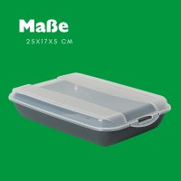 Novaliv Anthrazit Premium Aufschnittbox mit Transparentem Deckel, Frischhaltedosen für Wurst & Käse Maße 25x17x5 cm Kühlschrank Organizer Knäckebrotbox Wohnung must-have Küchen Gadgets