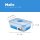 LocknLock Dose HPL321 Vorratsdose - Frischhaltedose 1,2 Liter - Maße (LxBxH): 210 x 146 x 67 mm - Geeignete Dosen zum Einfrieren und Mikrowelle - Lock and Lock Dosen Food Box Meal-Prep-Boxen