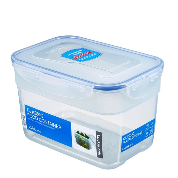 LocknLock Dose HPL323 Vorratsdose - Frischhaltedose 2,4 Liter - Maße (LxBxH): 210 x 146 x 128 mm - Geeignete Dosen zum Einfrieren und Mikrowelle - Lock and Lock Dosen Food Box Meal-Prep-Boxen
