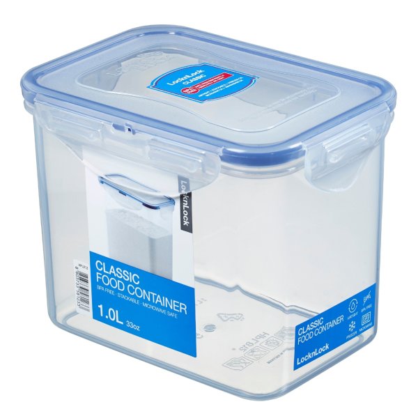 LocknLock Dose HPL812 Vorratsdose - Frischhaltedose 1 Liter - Maße (LxBxH): 151 x 108 x 117 mm - Geeignete Dosen zum Einfrieren und Mikrowelle - Lock and Lock Dosen Food Box Meal-Prep-Boxen
