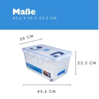 LocknLock Dose HPL896 Vorratsdose Deckel mit Griff 21 L - Maße (LxBxH): 456 x 300 x 225 mm - Lebensmittelbehälter Futter Box Katzenfutter Aufbewahrungsbox - Lock and Lock Dosen-Boxen Futtertonne
