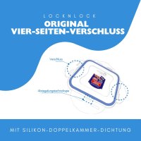 LocknLock Dose HPL896 Vorratsdose Deckel mit Griff 21 L - Maße (LxBxH): 456 x 300 x 225 mm - Lebensmittelbehälter Futter Box Katzenfutter Aufbewahrungsbox - Lock and Lock Dosen-Boxen Futtertonne
