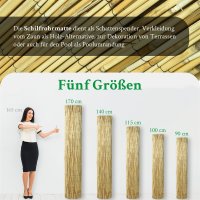 Balkon Sichtschutzmatte 1x Flexibles Design für Gartenzaun und Terrasse 170x600 cm Schilf Schutz vor Blicken Einfache Montage Wind- und wetterfest Stilvolle Dekoration und Privatsphäre