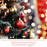 Novaliv 1x Hochwertige Aufbewahrungsbox für Christbaumkugeln bis 6 cm für 32 Kugeln Ordnungsbox mit Papptrenner Weihnachtskugel-Organizer und Deko-Aufbewahrung