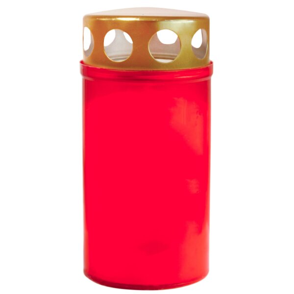 Premium Novaliv Grabkerzen Echtwachs – 40 Std. Rot – 12x6 cm