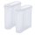 Novaliv Schüttdosen 2er SET Vorratsdose zum Streuen 2,4 Liter - Maße (LxBxH): 22 x 21 x 8,5 cm - Dose mit Deckel 2l für Müsli Mehl Zucker Dosen Küchen Organizer Food Box Meal-Prep-Boxen