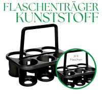 Novaliv Flaschenträger 6 Flaschen - Stabiler Halt - Getränkekorb Kunststoff, Stapelbar, 32x23x28cm Anthrazit - Ideal für Küche & Keller - Getränkekorb Bierträger Getränketräger Flaschenbox