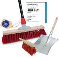 Novaliv Straßenbesen mit Stiel 40 cm Elaston...