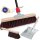 Novaliv Straßenbesen mit Stiel 40 cm Arenga-Elaston Borsten inkl. Kehrgarnitur schwarz bestehend aus Kehrblech und Handfeger Ideal als Gartenbesen Terassenbesen Stallbesen Kehrbesen Outdoor broom