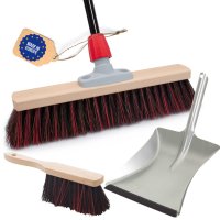 Novaliv Straßenbesen mit Stiel 40 cm Arenga-Elaston...
