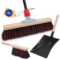 Novaliv Straßenbesen mit Stiel 40 cm Arenga-Elaston...