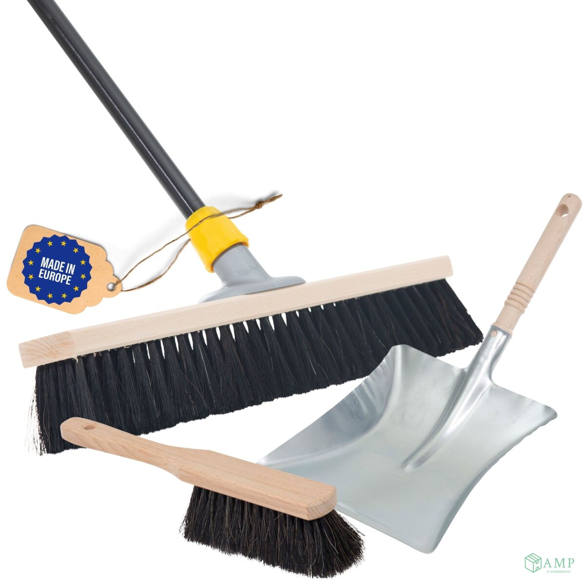 Novaliv 40 cm Feiner Besen + Kehrgarnitur – Ideal für Haus & Werkstat, 31,34 €