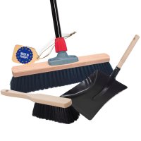 Novaliv Saalbesen Besen mit Stiel 40 cm Borsten...