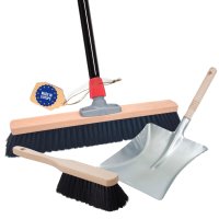 Novaliv Besen 50 cm mit Stiel Saalbesen Kunstborsten...