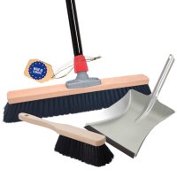 Novaliv Saalbesen 50 cm mit Stiel Borsten Kunstborsten...