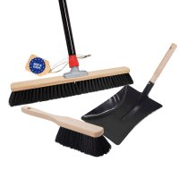 Novaliv Grosser Besen Saalbesen 60 cm mit Stiel Borsten...