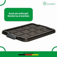 Novaliv 1x Ersatzdeckel für Novaliv 27 Liter mit Clipverschluss 46,5x36,5 cm Transparent