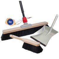 Novaliv Saalbesen 50 cm mit Teleskopstiel Borsten...