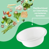 Novaliv Spülschüssel Rund 3,3L, D28 cm, Weiß, BPA-frei & Spülmaschinenfest – Ideal für Küche und Camping, Rundschüssel, Runde Plastikschüssel, Waschschüssel, Kunststoffschüssel, Plastic bowl