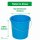Novaliv Eimer 5L Blau mit Maßeinteilung - Putzeimer 5 Liter ⌀ 22,5 cm Praktischer Allrounder mit Skala für Haushalt & Garten ideal als Haushaltseimer, Wassereimer, Wischeimer, Bucket