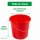 Novaliv Eimer 5L Rot mit Maßeinteilung - Putzeimer 5 Liter ⌀ 22,5 cm Praktischer Allrounder mit Skala für Haushalt & Garten ideal als Haushaltseimer, Wassereimer, Wischeimer, Bucket
