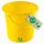 Novaliv Eimer 5L Gelb mit Maßeinteilung - Putzeimer 5 Liter ⌀ 22,5 cm Praktischer Allrounder mit Skala für Haushalt & Garten ideal als Haushaltseimer, Wassereimer, Wischeimer, Bucket