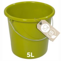 Novaliv Eimer 5L Grün mit Maßeinteilung -...