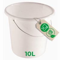 Novaliv Eimer 10L Weiß mit Maßeinteilung -...