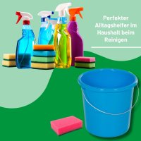 Novaliv Eimer 10L Blau mit Maßeinteilung - Putzeimer 10 Liter ⌀ 28,5 cm Praktischer Allrounder mit Skala für Haushalt & Garten ideal als Haushaltseimer, Wassereimer, Wischeimer, Bucket