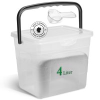 Novaliv Waschmittelbox mit Deckel 4 Liter Transparent und...