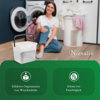 Novaliv Waschmittelbox mit Deckel 4 Liter Transparent und...