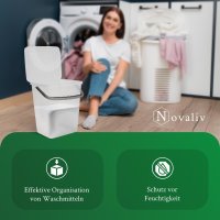 Novaliv Waschmittelbox mit Deckel 7 Liter Transparent und...