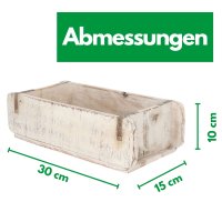 Novaliv Holzkiste Vintage Weiß 30 x 15 x 10 cm Alte Ziegelform Holz EIN KAMMER Allzweckkiste aus recyceltem Altholz Jede Form EIN Unikat - Geschenkkiste