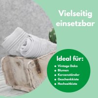 Novaliv Holzkiste Vintage Weiß 30 x 15 x 10 cm Alte Ziegelform Holz EIN KAMMER Allzweckkiste aus recyceltem Altholz Jede Form EIN Unikat - Geschenkkiste