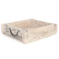 Novaliv Holzkiste Vintage Weiß 30 x 25 x 8 cm Alte...