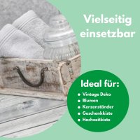 Novaliv Holzkiste Vintage Weiß 30 x 25 x 8 cm Alte Ziegelform Holz Groß Allzweckkiste aus recyceltem Altholz Jede Form EIN Unikat – Vintage Kiste Deko