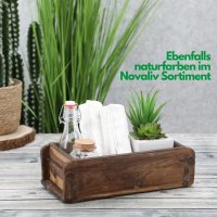 Novaliv Holzkiste Vintage Schwarz 30 x 15 x 10 cm Alte Ziegelform Holz EIN KAMMER Allzweckkiste aus recyceltem Altholz Jede Form EIN Unikat - Geschenkkiste