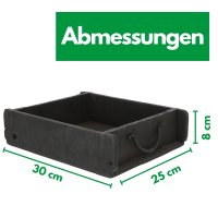 Novaliv Holzkiste Vintage Schwarz 30 x 25 x 8 cm Alte Ziegelform Holz Groß Allzweckkiste aus recyceltem Altholz Jede Form EIN Unikat – Vintage Kiste Deko