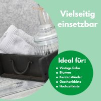 Novaliv Holzkiste Vintage Schwarz 30 x 25 x 8 cm Alte Ziegelform Holz Groß Allzweckkiste aus recyceltem Altholz Jede Form EIN Unikat – Vintage Kiste Deko
