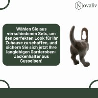 Novaliv Gusseiserne Haken Hundepopo 3x4,5x8,5 cm einfache Montage stabil sicher ideal für Wand- und Decken-Dekoration Garderobe Vintage Stil robust langlebig und elegant perfekte Dekoration