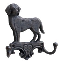Novaliv Gusseiserne Haken Hund mit 2 Haken 16,5x4x16 cm...