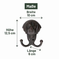 Novaliv Gusseiserne Haken Hundekopf 10x6x12,5 cm einfache...